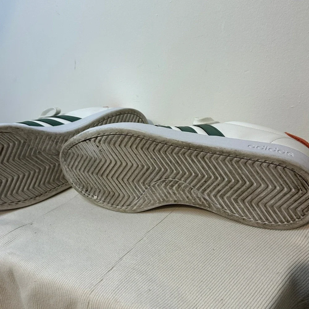 Adidas Grand Court Base 2.0 Mens Size 13 White Green GW9201 Sneakers